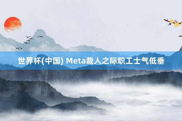 世界杯(中国) Meta裁人之际职工士气低垂