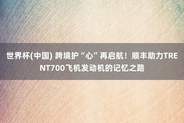 世界杯(中国) 跨境护“心”再启航！顺丰助力TRENT700飞机发动机的记忆之路