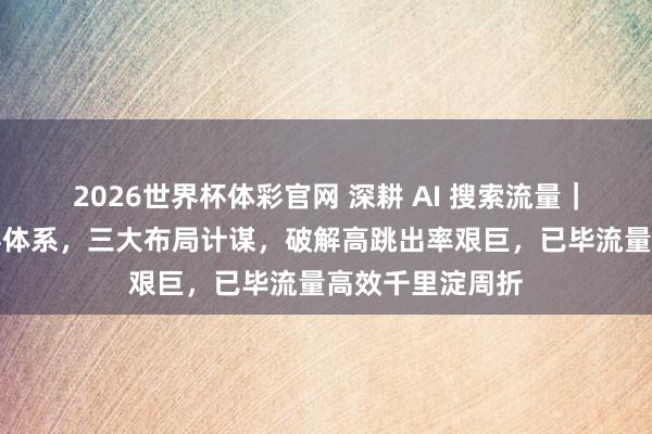 2026世界杯体彩官网 深耕 AI 搜索流量｜搭建信任状内容体系，三大布局计谋，破解高跳出率艰巨，已毕流量高效千里淀周折
