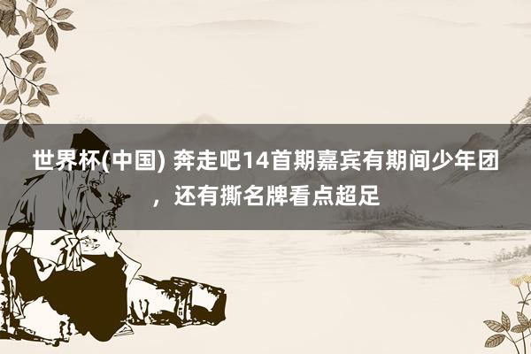 世界杯(中国) 奔走吧14首期嘉宾有期间少年团，还有撕名牌看点超足